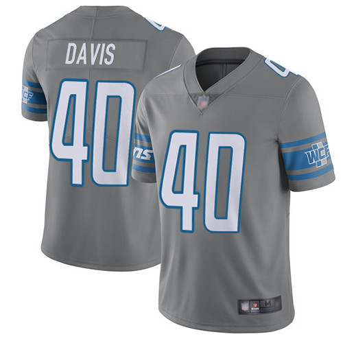 Detroit Lions Limited Steel Men Jarrad Davis Jersey NFL Football 40 Rush Vapor Untouchable